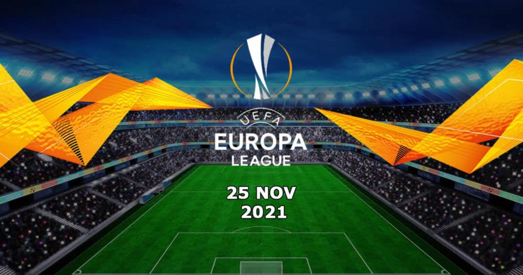 Previsões para a Liga Europa - 25/11/2021 (segunda parte)
