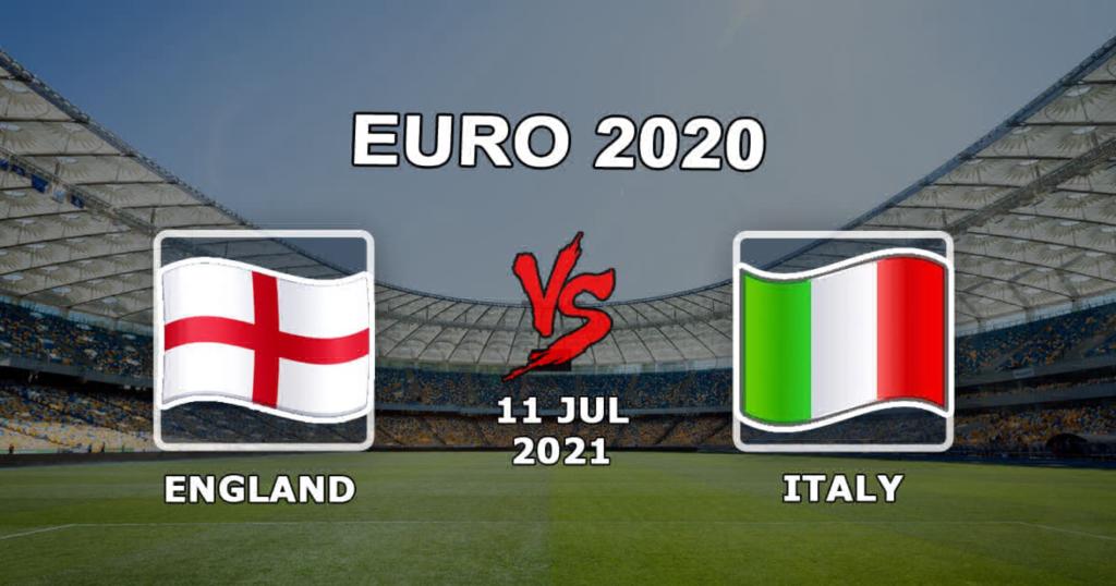 Inglaterra - Itália: previsão e aposta na final do Euro 2020 - 11/07/2021