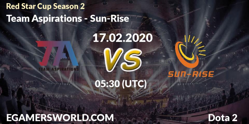 Pronósticos Team Aspirations - Sun-Rise. 21.02.20. Red Star Cup Season 3 - Dota 2