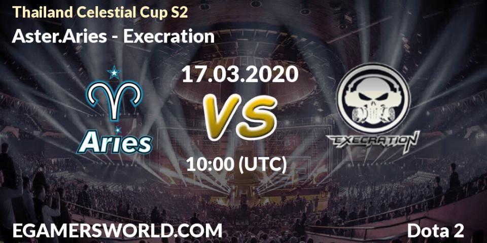 Pronósticos Aster.Aries - Execration. 17.03.2020 at 10:17. Thailand Celestial Cup S2 - Dota 2