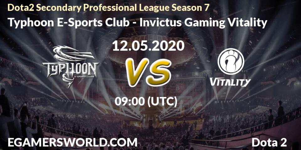 Pronósticos Typhoon E-Sports Club - Invictus Gaming Vitality. 12.05.2020 at 07:53. Dota2 Secondary Professional League 2020 - Dota 2