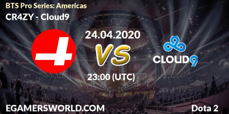Pronósticos CR4ZY - Cloud9. 24.04.20. BTS Pro Series: Americas - Dota 2