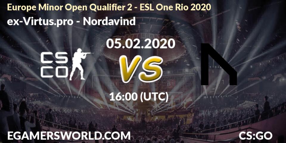 Pronósticos ex-Virtus.pro - Nordavind. 05.02.20. Europe Minor Open Qualifier 2 - ESL One Rio 2020 - CS2 (CS:GO)