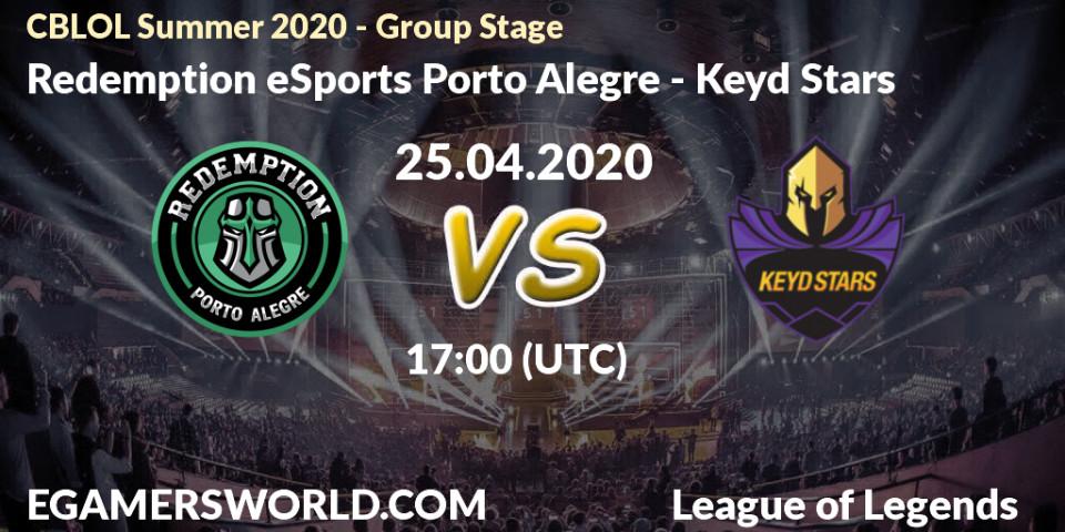 Pronósticos Redemption eSports Porto Alegre - Keyd Stars. 25.04.20. CBLOL Summer 2020 - Group Stage - LoL