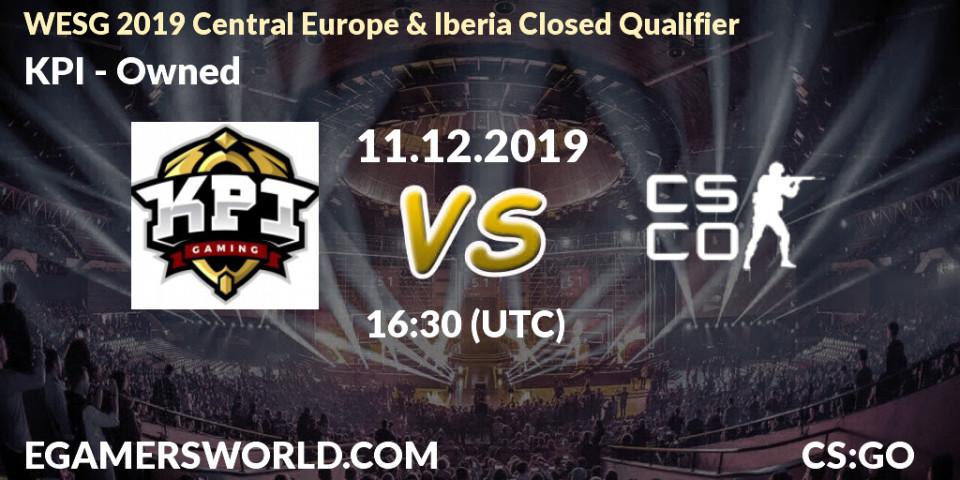 Pronósticos KPI - Owned. 11.12.19. WESG 2019 Central Europe & Iberia Closed Qualifier - CS2 (CS:GO)