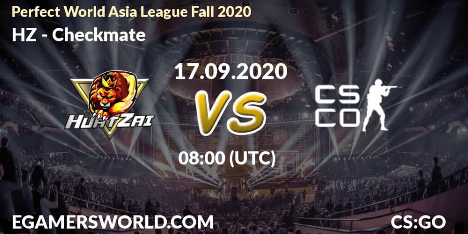 Pronósticos HZ - Checkmate. 17.09.2020 at 07:40. Perfect World Asia League Fall 2020 - Counter-Strike (CS2)