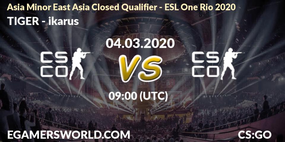 Pronósticos TIGER - ikarus. 04.03.2020 at 09:35. Asia Minor East Asia Closed Qualifier - ESL One Rio 2020 - Counter-Strike (CS2)