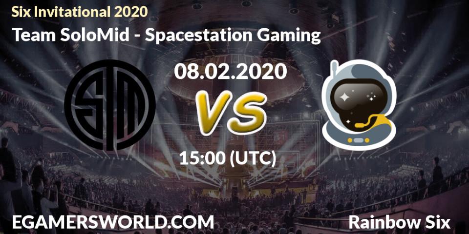 Pronósticos Team SoloMid - Spacestation Gaming. 08.02.20. Six Invitational 2020 - Rainbow Six