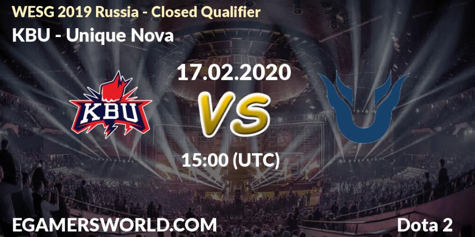Pronósticos KBU - Unique Nova. 17.02.20. WESG 2019 Russia - Closed Qualifier - Dota 2