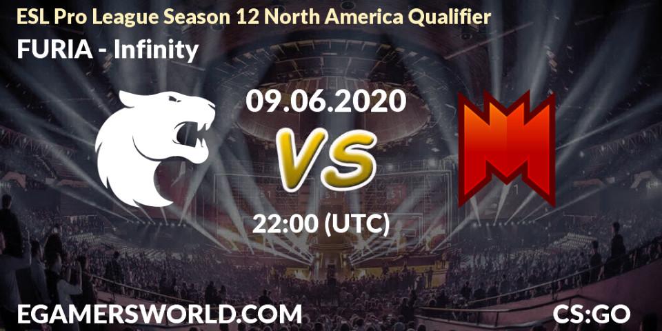 Pronósticos FURIA - Infinity. 09.06.2020 at 22:00. ESL Pro League Season 12 North American Qualifier - Counter-Strike (CS2)