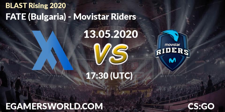 Pronósticos FATE (Bulgaria) - Movistar Riders. 13.05.20. BLAST Rising 2020 - CS2 (CS:GO)