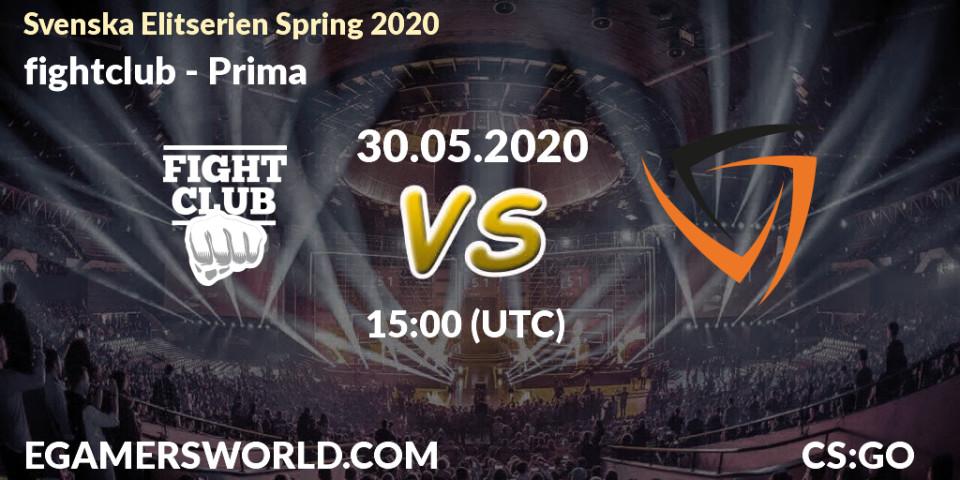 Pronósticos fightclub - Prima. 30.05.2020 at 15:25. Svenska Elitserien Spring 2020 - Counter-Strike (CS2)
