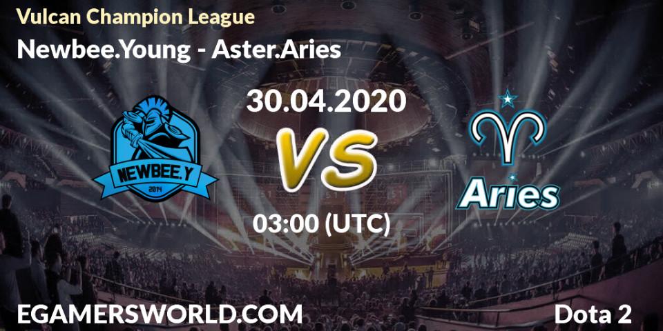 Pronósticos Newbee.Young - Aster.Aries. 30.04.20. Vulcan Champion League - Dota 2