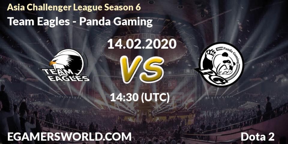 Pronósticos Team Eagles - Panda Gaming. 18.02.20. Asia Challenger League Season 6 - Dota 2