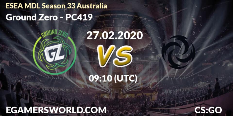 Pronósticos Ground Zero - PC419. 27.02.2020 at 10:10. ESEA MDL Season 33 Australia - Counter-Strike (CS2)