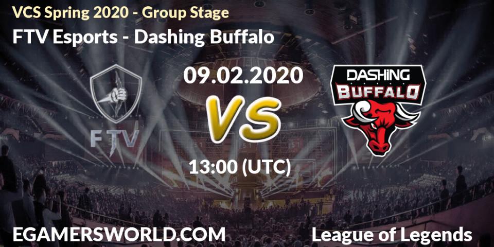 Pronósticos FTV Esports - Dashing Buffalo. 09.02.20. VCS Spring 2020 - Group Stage - LoL