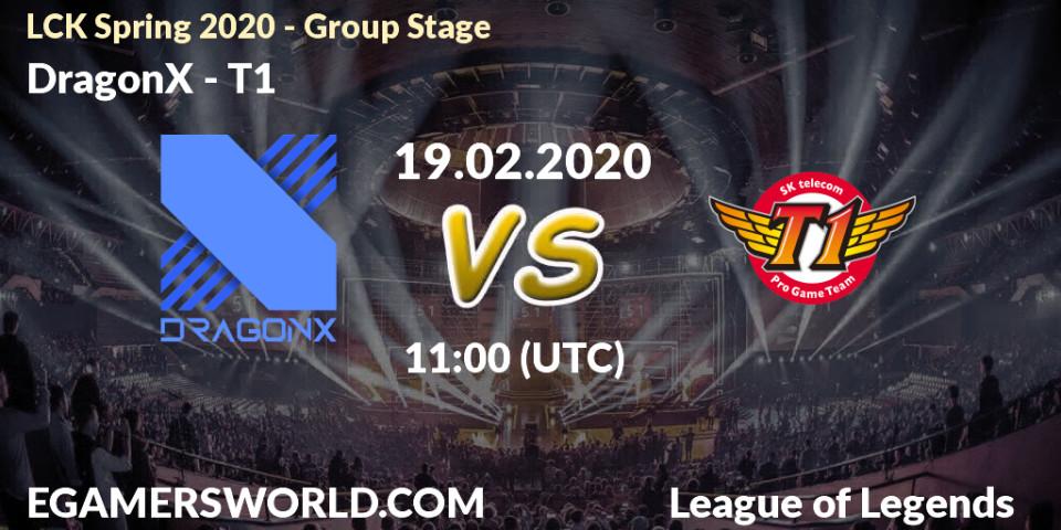 Pronósticos DragonX - T1. 19.02.20. LCK Spring 2020 - Group Stage - LoL