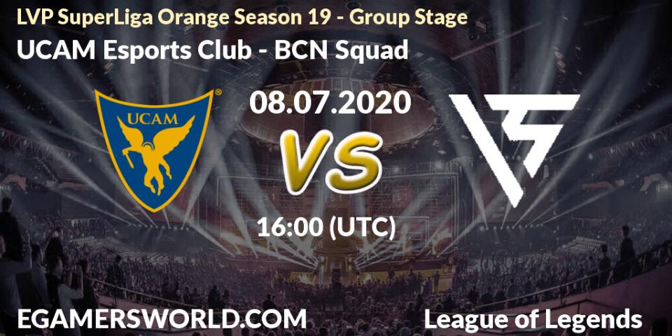 Pronósticos UCAM Esports Club - BCN Squad. 08.07.2020 at 18:00. LVP SuperLiga Orange Season 19 - Group Stage - LoL