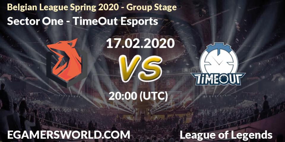 Pronósticos Sector One - TimeOut Esports. 11.03.2020 at 20:00. Belgian League Spring 2020 - Group Stage - LoL