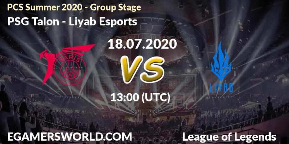 Pronósticos PSG Talon - Liyab Esports. 18.07.2020 at 13:20. PCS Summer 2020 - Group Stage - LoL