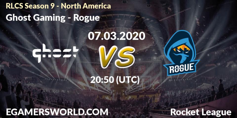 Pronósticos Ghost Gaming - Rogue. 07.03.20. RLCS Season 9 - North America - Rocket League