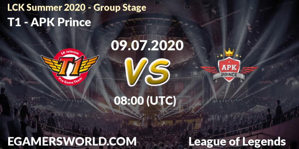 Pronósticos T1 - SeolHaeOne Prince. 09.07.20. LCK Summer 2020 - Group Stage - LoL