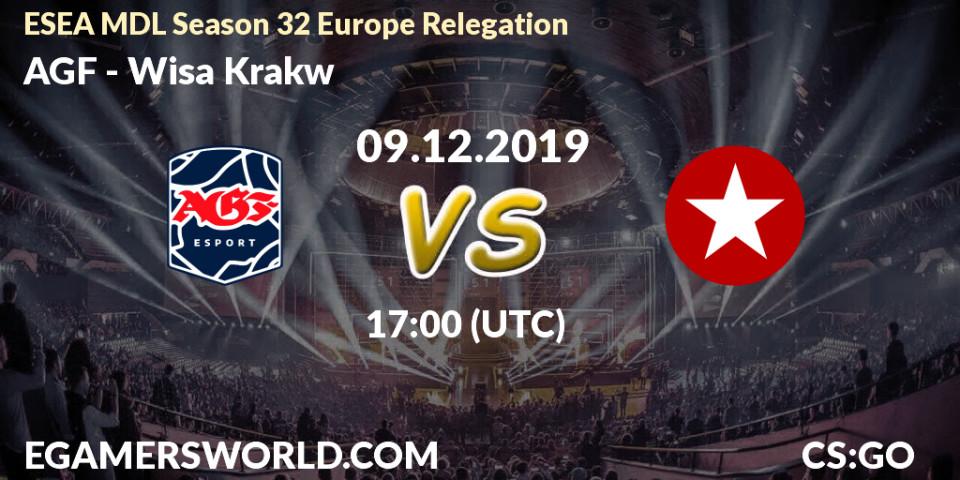 Pronósticos AGF - Wisła Kraków. 09.12.19. ESEA MDL Season 32 Europe Relegation - CS2 (CS:GO)