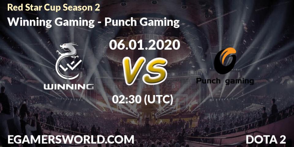Pronósticos Winning Gaming - Punch Gaming. 06.01.20. Red Star Cup Season 2 - Dota 2