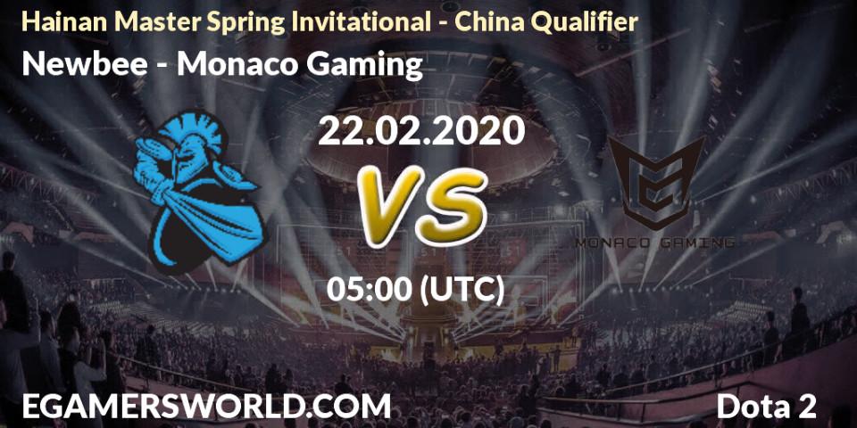 Pronósticos Newbee - Monaco Gaming. 22.02.2020 at 05:32. Hainan Master Spring Invitational - China Qualifier - Dota 2