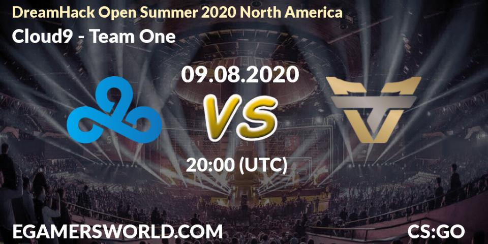 Pronósticos Cloud9 - Team One. 09.08.2020 at 21:00. DreamHack Open Summer 2020 North America - Counter-Strike (CS2)