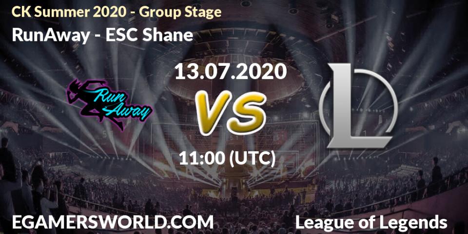 Pronósticos RunAway - ESC Shane. 13.07.2020 at 11:41. CK Summer 2020 - Group Stage - LoL