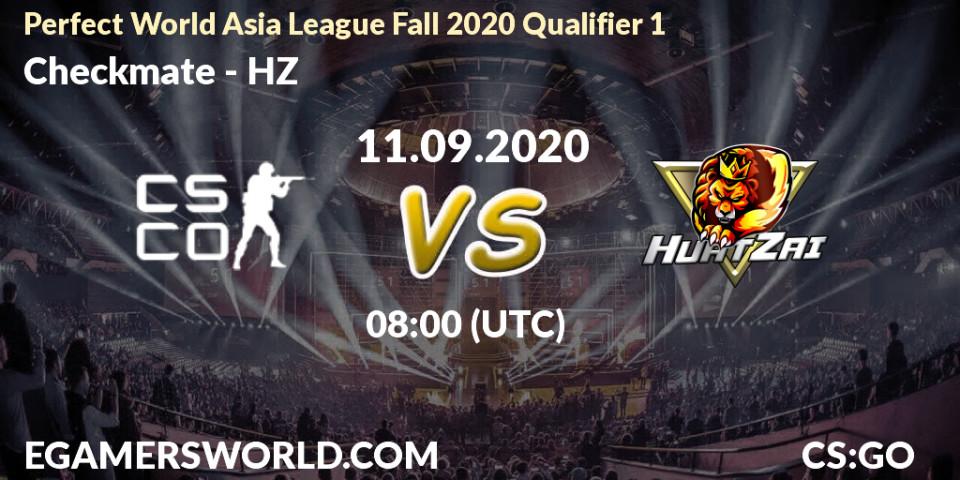 Pronósticos Checkmate - HZ. 11.09.2020 at 08:10. Perfect World Asia League Fall 2020 Qualifier 1 - Counter-Strike (CS2)