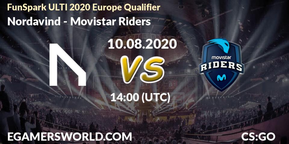 Pronósticos Nordavind - Movistar Riders. 10.08.20. FunSpark ULTI 2020 Europe Qualifier - CS2 (CS:GO)