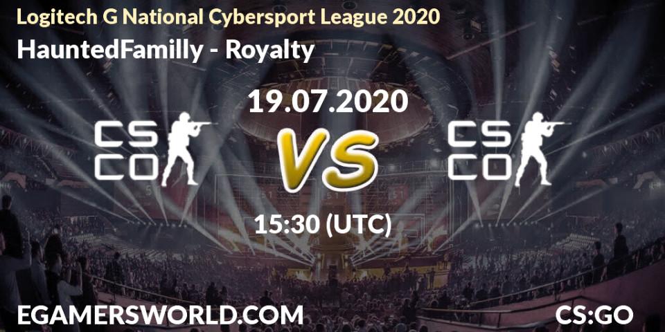 Pronósticos HauntedFamilly - Royalty. 19.07.2020 at 15:40. Logitech G National Cybersport League 2020 - Counter-Strike (CS2)