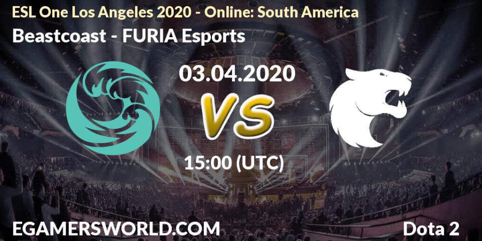 Pronósticos Beastcoast - FURIA Esports. 03.04.20. ESL One Los Angeles 2020 - Online: South America - Dota 2