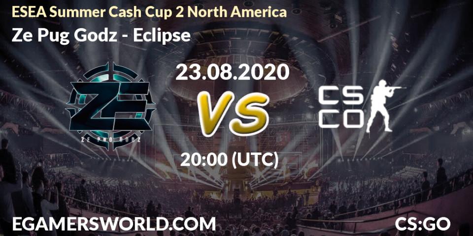 Pronósticos Ze Pug Godz - Eclipse. 23.08.2020 at 20:10. ESEA Summer Cash Cup 2 North America - Counter-Strike (CS2)