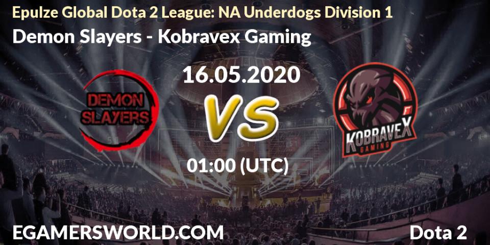 Pronósticos Demon Slayers - Kobravex Gaming. 18.05.20. Epulze Global Dota 2 League: NA Underdogs Division 1 - Dota 2