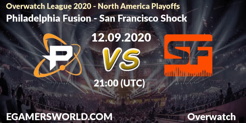 Pronósticos Philadelphia Fusion - San Francisco Shock. 12.09.20. Overwatch League 2020 - North America Playoffs - Overwatch