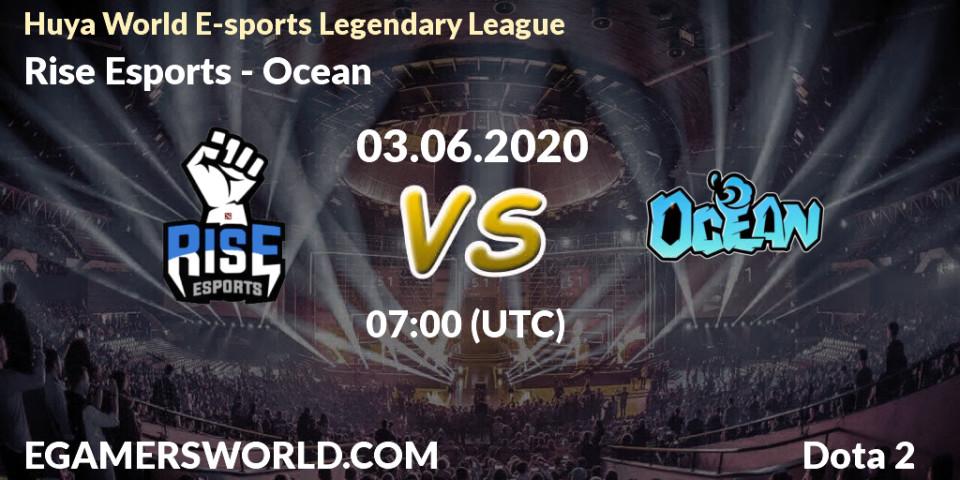 Pronósticos Rise Esports - Ocean. 03.06.2020 at 08:14. Huya World E-sports Legendary League - Dota 2