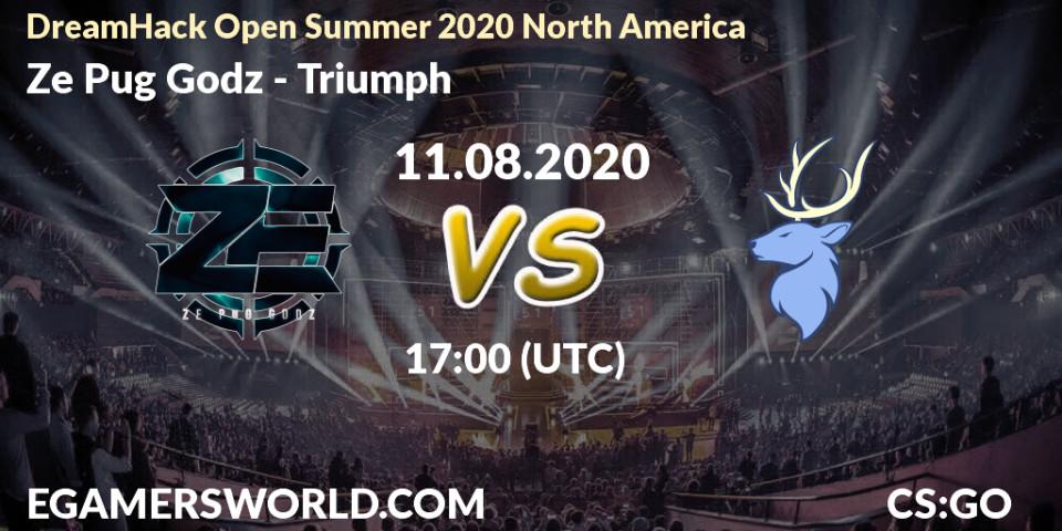 Pronósticos Ze Pug Godz - Triumph. 11.08.2020 at 17:00. DreamHack Open Summer 2020 North America - Counter-Strike (CS2)