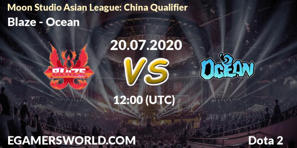 Pronósticos Blaze - Ocean. 20.07.20. Moon Studio Asian League: China Qualifier - Dota 2