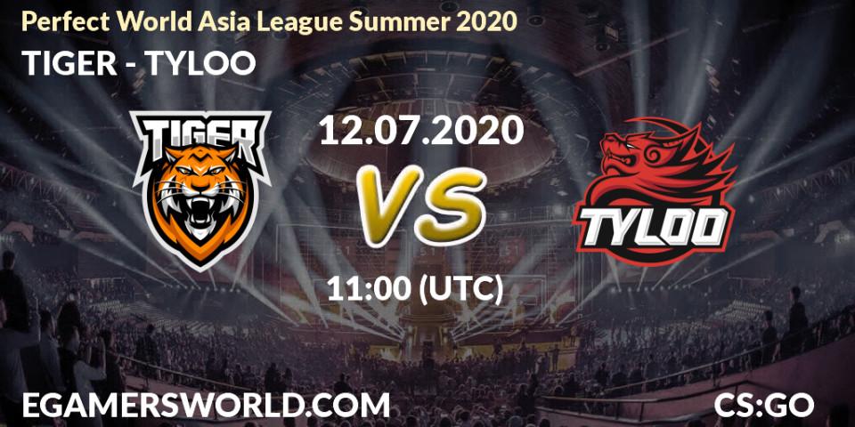 Pronósticos TIGER - TYLOO. 12.07.2020 at 11:50. Perfect World Asia League Summer 2020 - Counter-Strike (CS2)