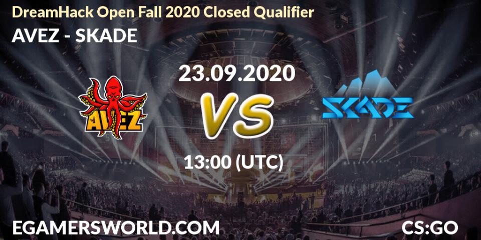 Pronósticos AVEZ - SKADE. 23.09.2020 at 13:00. DreamHack Open Fall 2020 Closed Qualifier - Counter-Strike (CS2)