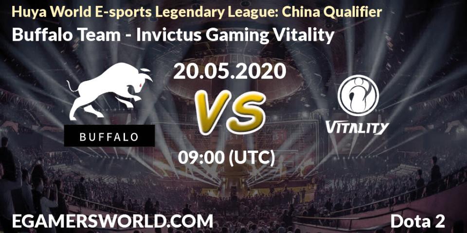 Pronósticos Buffalo Team - Invictus Gaming Vitality. 20.05.20. Huya World E-sports Legendary League: China Qualifier - Dota 2