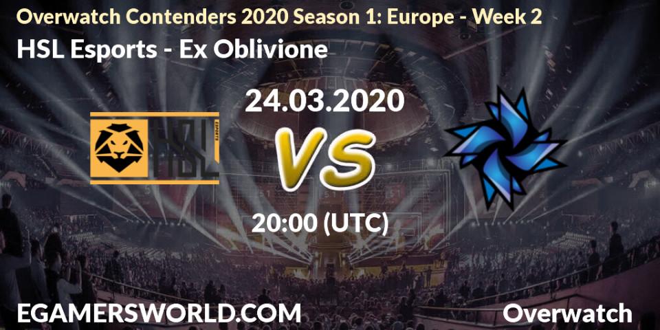 Pronósticos HSL Esports - Ex Oblivione. 24.03.20. Overwatch Contenders 2020 Season 1: Europe - Week 2 - Overwatch