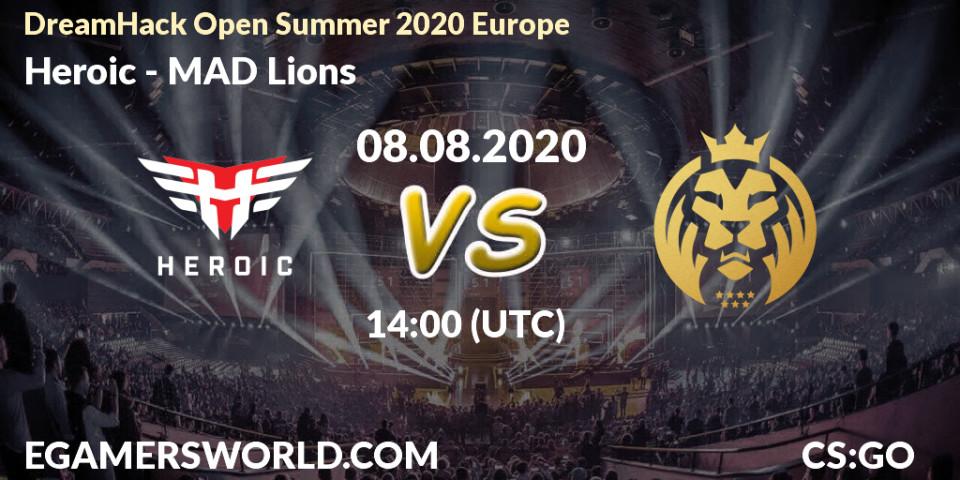 Pronósticos Heroic - MAD Lions. 08.08.20. DreamHack Open Summer 2020 Europe - CS2 (CS:GO)
