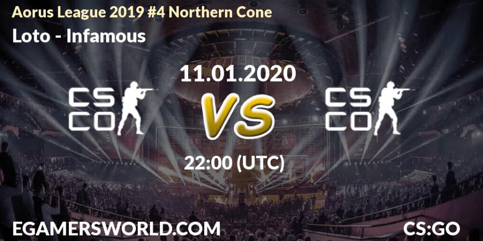 Pronósticos Loto - Infamous. 11.01.2020 at 22:10. Aorus League 2019 #4 Northern Cone - Counter-Strike (CS2)