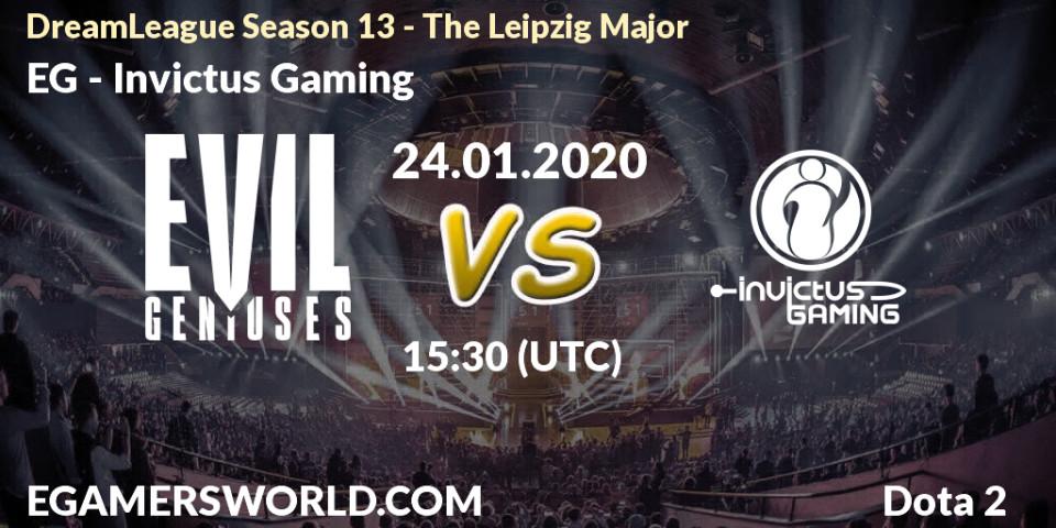 Pronósticos EG - Invictus Gaming. 24.01.20. DreamLeague Season 13 - The Leipzig Major - Dota 2