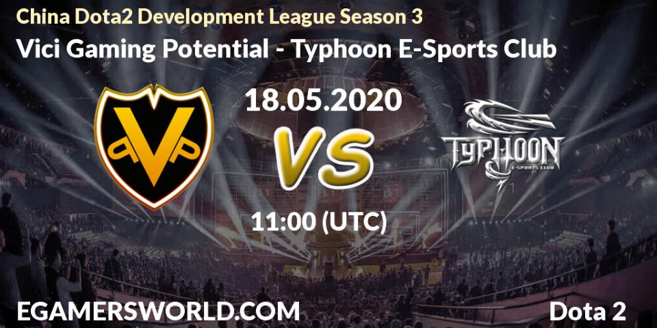 Pronósticos Vici Gaming Potential - Typhoon E-Sports Club. 18.05.20. China Dota2 Development League Season 3 - Dota 2