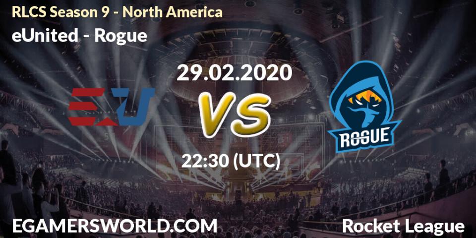 Pronósticos eUnited - Rogue. 29.02.20. RLCS Season 9 - North America - Rocket League